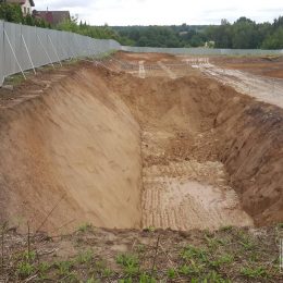 Wykop szerokoprzestrzenny w podłożu lessowym