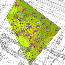 Mapa gruntów nośnych na terenie badań przy ul. Staszica w Lublinie